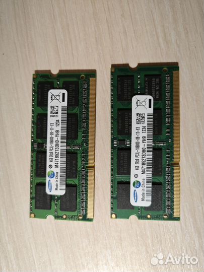 Samsung 2x4Gb (DDR3 PC3L 10600s 1333Mhz so-dimm)