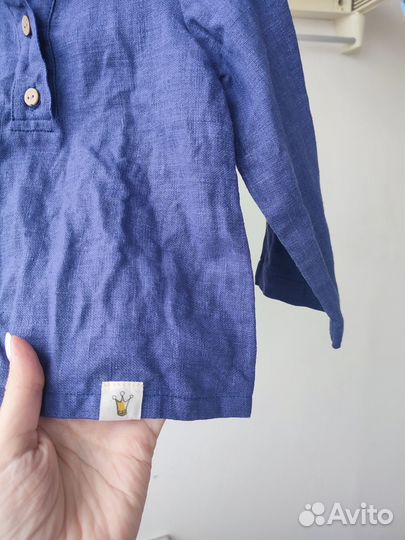 Рубашка детская лен р. 74-92