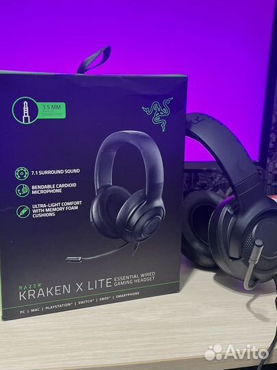 Игровые наушники razer kraken x lite