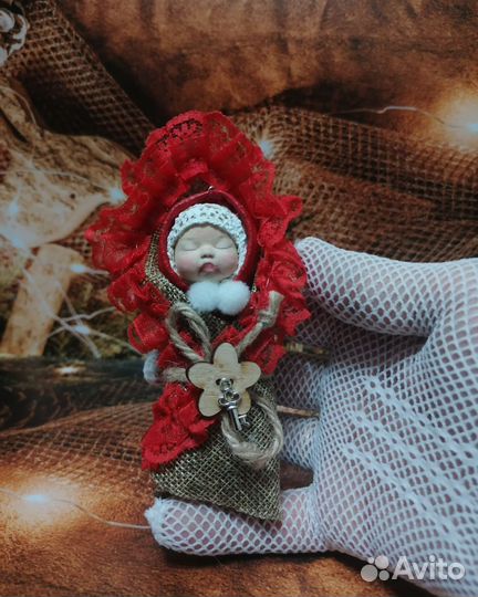 Ватная елочная игрушка 