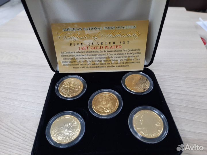 Годовой набор квотеров 2012 года-парки США