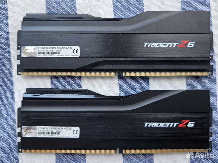 DDR5 G.Skill Trident Z5 F5-6000U3636E16GX2-TZ5K