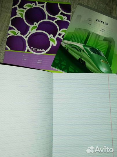 Тетради в косую линейку, разные модификации