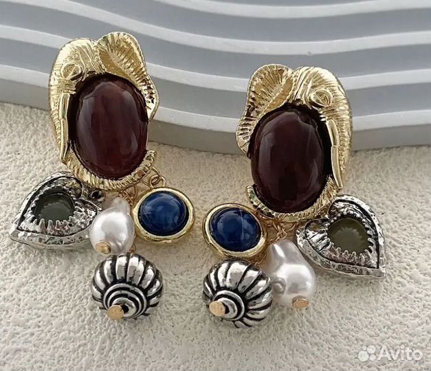 Серьги Zara слоны