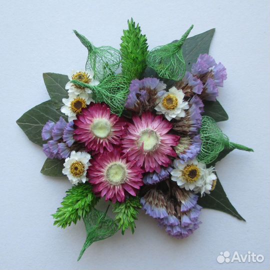 Сувенир - магнит с сухоцветами