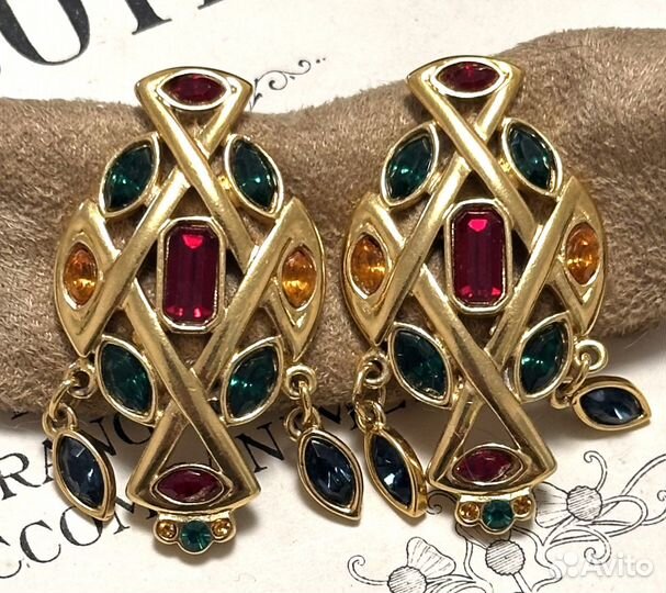 Крупные винтажные клипсы 80-90х гг