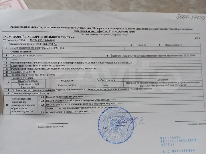 Участок 15 сот. (ИЖС)