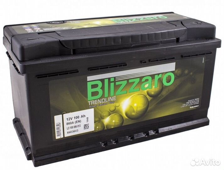 Аккумулятор Blizzaro trendline 100R обр. пол. 100