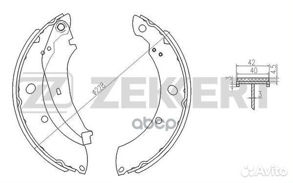 Колодки барабанные VAG/Zekkert/ BK4125 Zekkert
