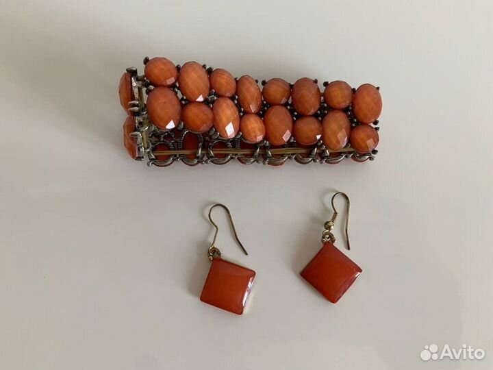 Браслет и серьги, бижутерия