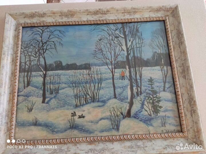 Картина маслом на картоне