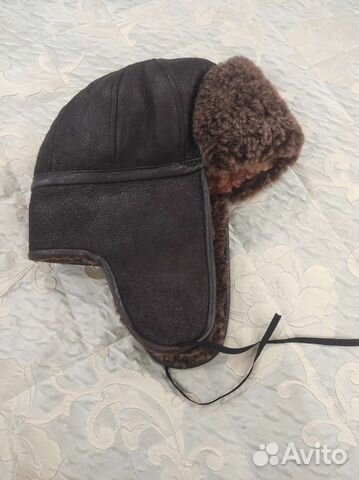 Шапка мужская из натуральной кожи