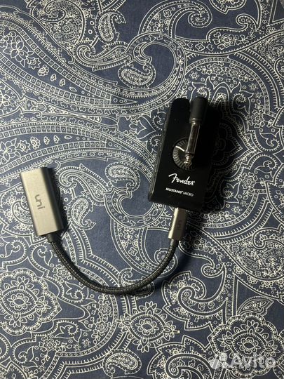 Fender mustang micro + переходник на usb