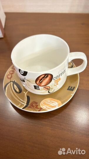 Чашка с блюдцем фарфор