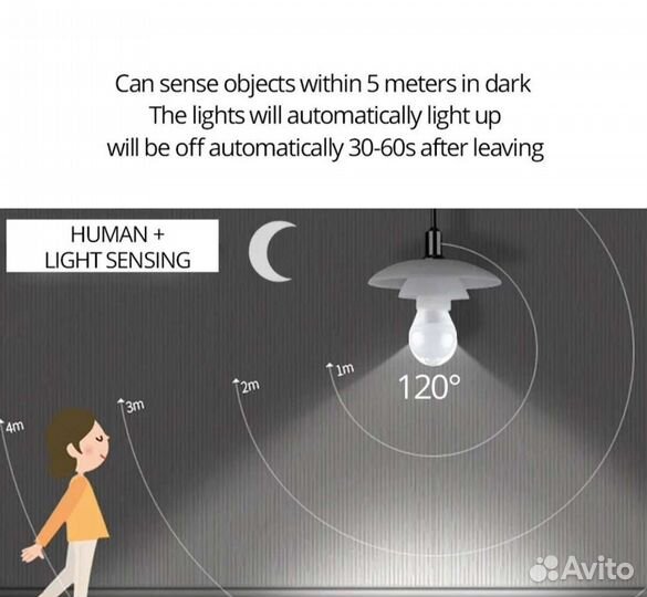 Светодиодные лампы е27 PIR датчик движения