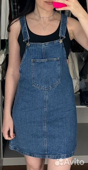 Джинсовый сарафан платье 42 размер