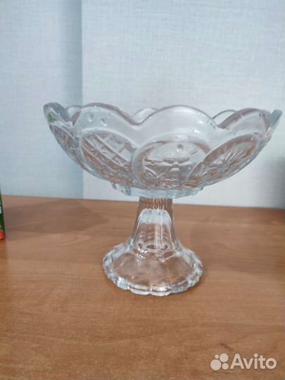 Ваза для фруктов хрусталь