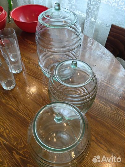 Банки большие для сыпучих продуктов стекло