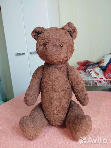 Плюшевый мишка старинный, 20е годы, СССР