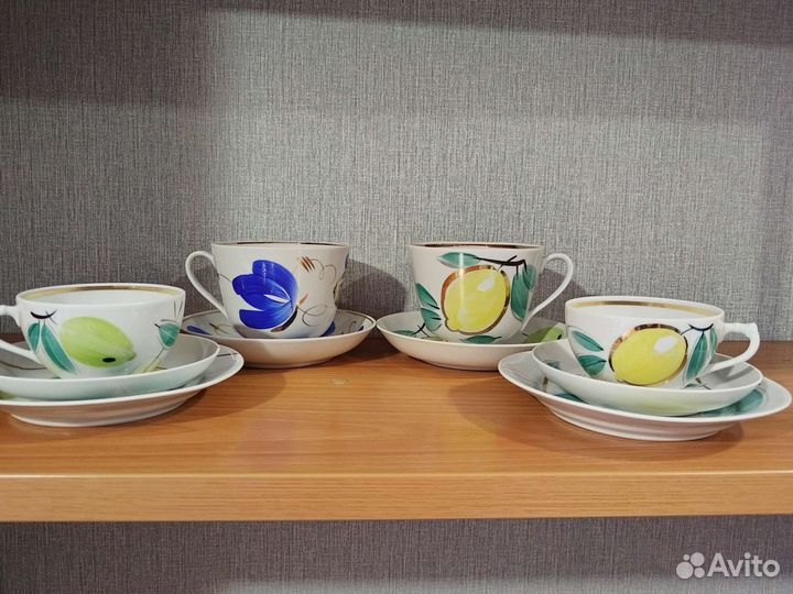 Большая чайная пара Дулёво (гигант и трио)