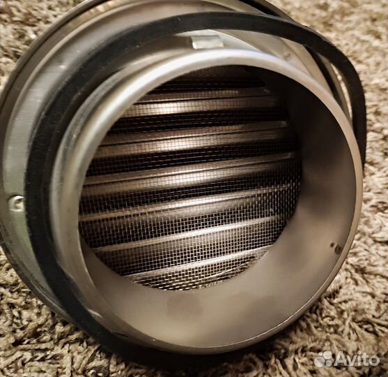 Колпак вентиляционный настенный с решеткой, сеткой