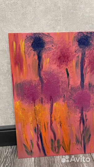 Интерьерная картина маслом абстракция