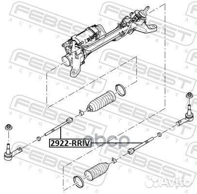 Тяга рулевая 2922-rriv Febest