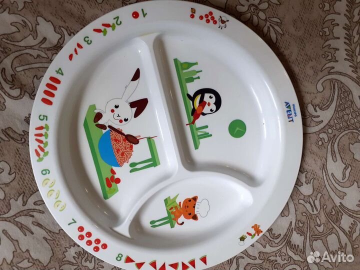 Avent тарелка нескользящая
