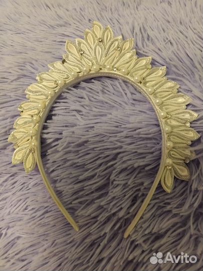 Ободок снежинки для девочки