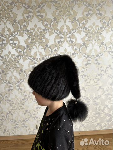Шапка норковая новая, вязаная 5-12 лет