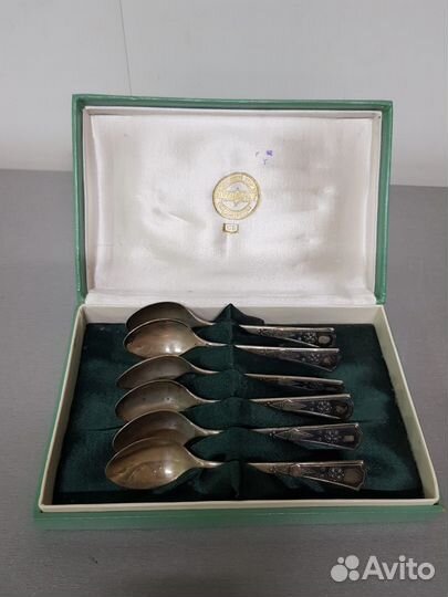 Набор кофейных ложек серебро 875 проба