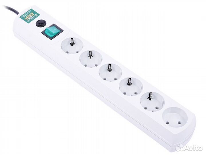 Фильтр сетевой 10метров 6розеток Most RG белый