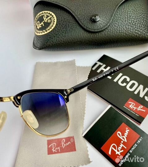 Солнцезащитные очки ray ban clubmaster пепельный