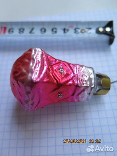 Елочная игрушка фонарик Стекло СССР