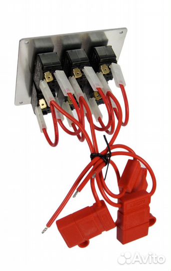 Панель бортового питания 6 переключателей, серебри