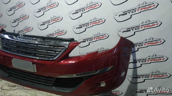 Бампер peugeot 308 4C T9 1 модель передний красный