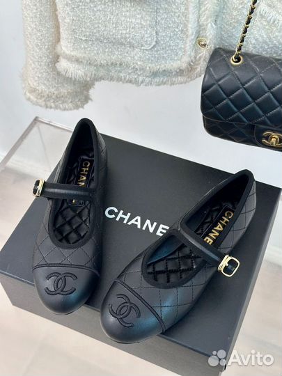 Балетки женские Chanel Mary Janes премиум 2 цвета