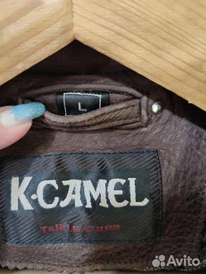 Кожаная куртка мужская коричневая K-Camel
