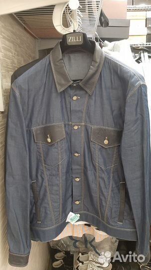 Джинсовая куртка zilli с кожей