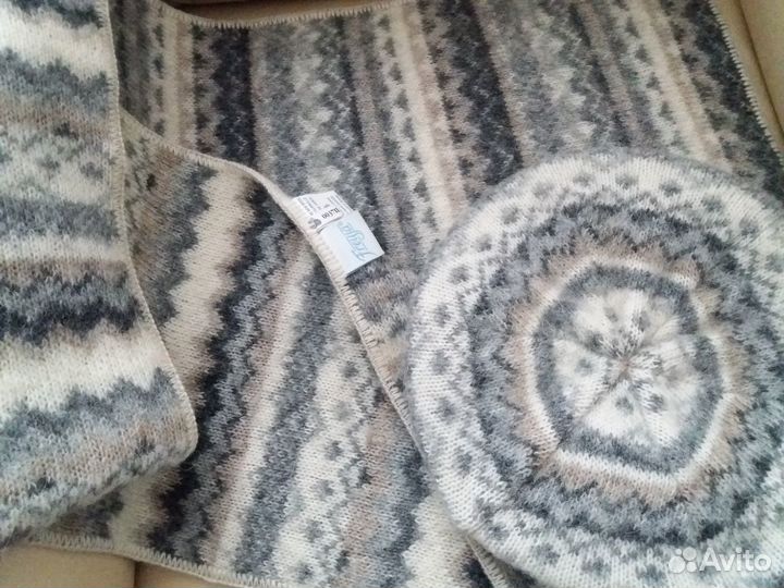 Берет, шарф из исландской шерсти Freyja новый