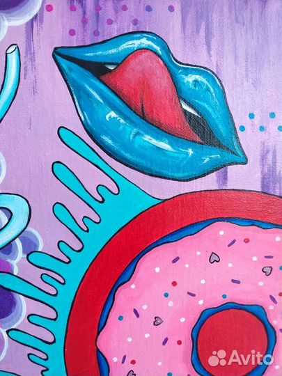 Картина акрилом на холсте 40*40см