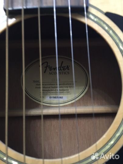 Акустическая гитара fender CF60