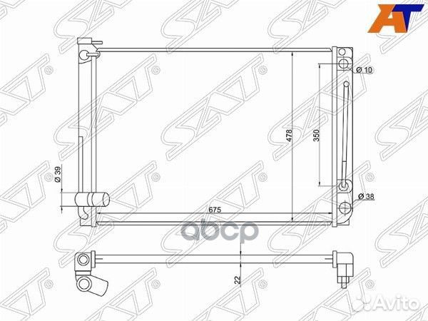 Радиатор Toyota Sienna 03-09 TY0015-2 Sat