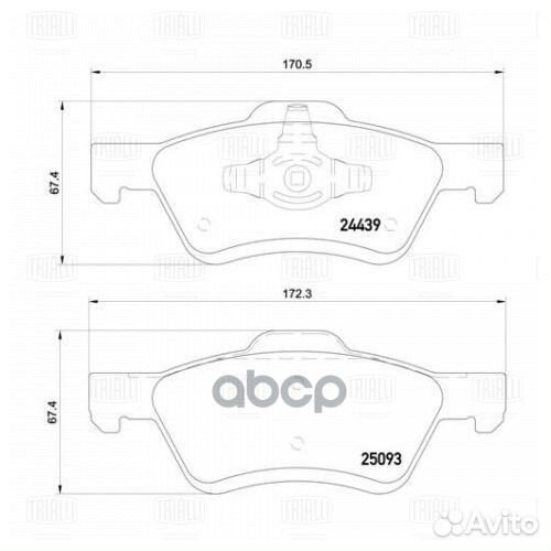 Колодки торм. для а/м Mazda Tribute (00) /Ford