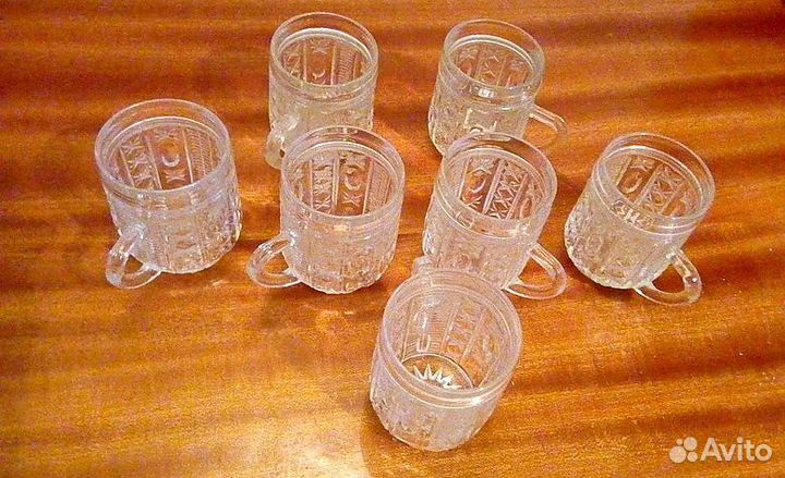 Вазы, поднос, кружки, рюмки хрустальные СССР