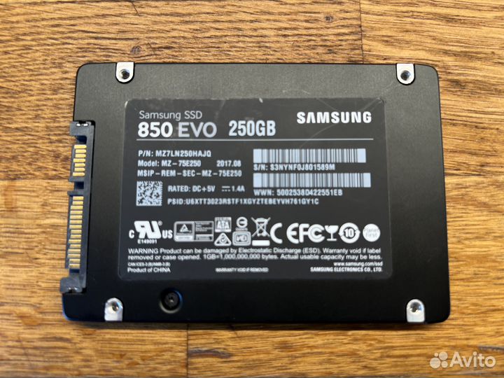 SSD диск Samsung 850 EVO 250Gb