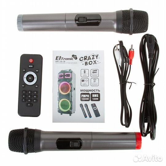 Колонка 1200Вт. eltronic 30-18 корпус мдф