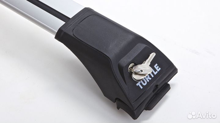 Багажник Turtle на высокие рейлинги серебро