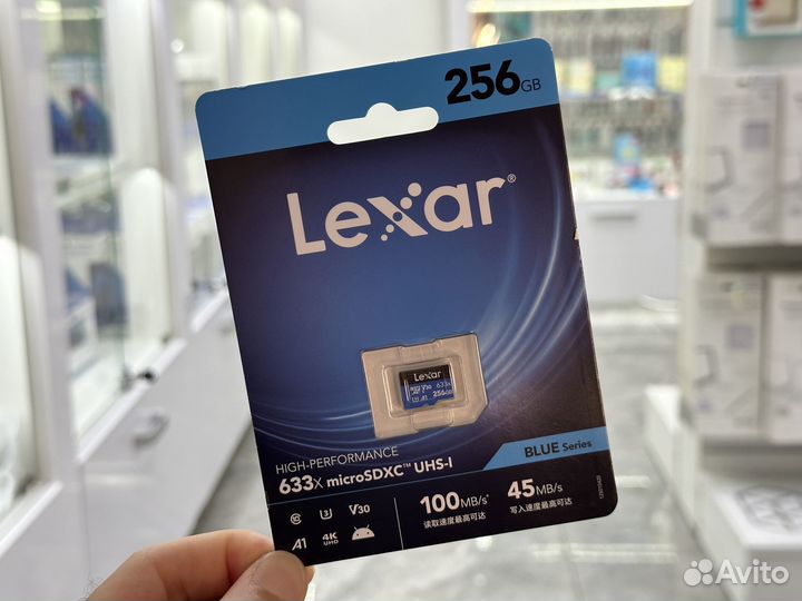 Оригинальная флеш карта Lexar microsd 256Gb