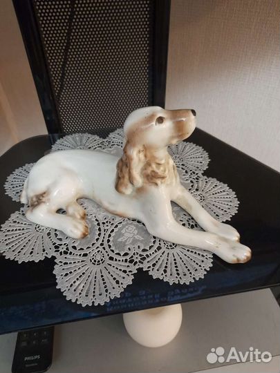 Статуэтка Фарфоровая собака изделия изссср